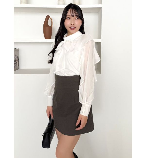 dazzlin「フリルリボン2WAY長袖ブラウス」|シャツ・ブラウス|