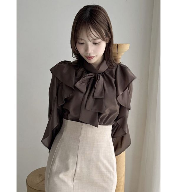 dazzlin「フリルリボン2WAY長袖ブラウス」|シャツ・ブラウス|
