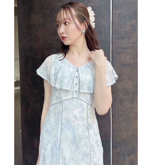 dazzlin「ビックカラーレーストリムワンピース」|ワンピース|