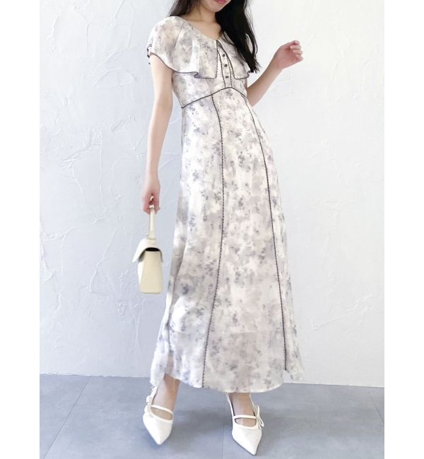 dazzlin「ビックカラーレーストリムワンピース」|ワンピース|