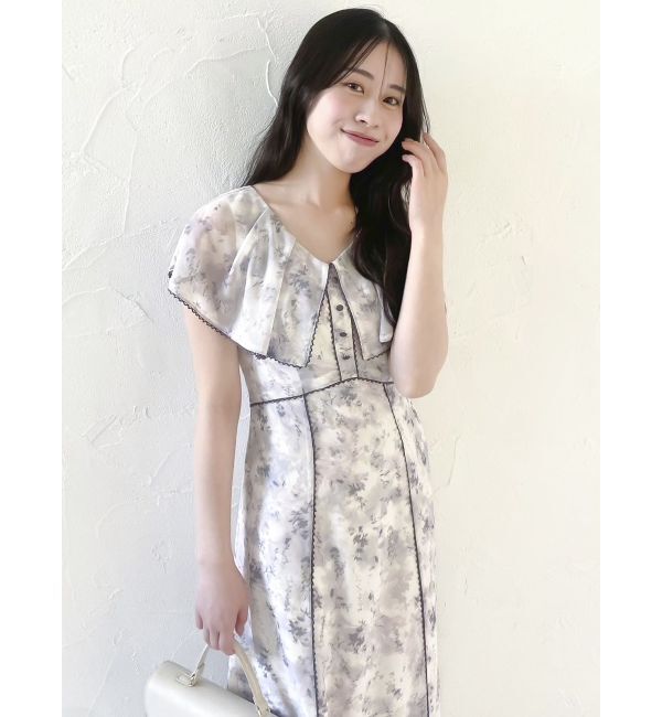 dazzlin「ビックカラーレーストリムワンピース」|ワンピース|