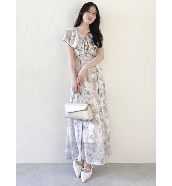 dazzlin「ビックカラーレーストリムワンピース」|ワンピース|
