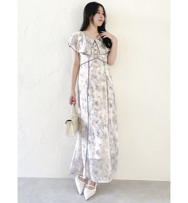 dazzlin「ビックカラーレーストリムワンピース」|ワンピース|