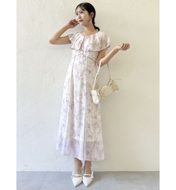 dazzlin「ビックカラーレーストリムワンピース」|ワンピース|