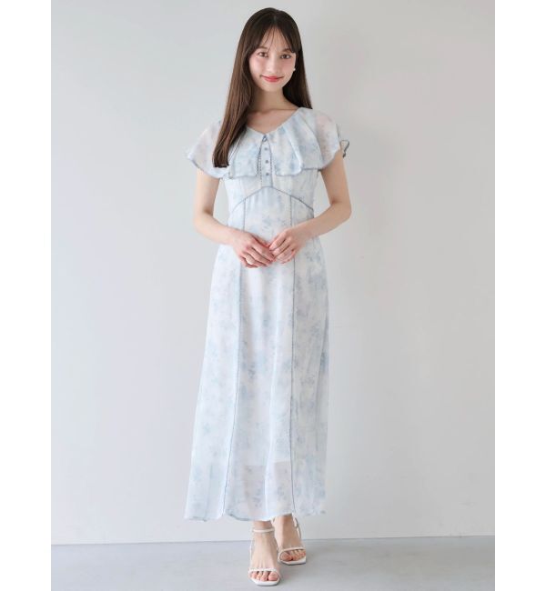 dazzlin「ビックカラーレーストリムワンピース」|ワンピース|