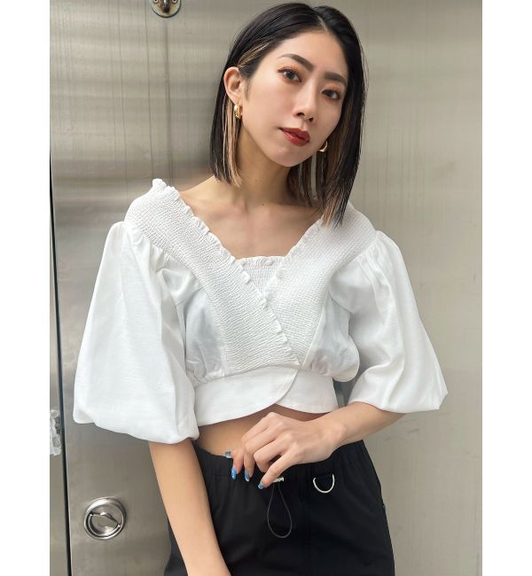 EMODA「シャーリングタイトップ」|シャツ・ブラウス|