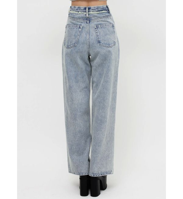 EMODA「ベルトフリンジジャストウエストジーンズ」|デニム|
