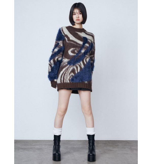 EMODA「ラメミックスオーバーパターンニット」|ニット・セーター|