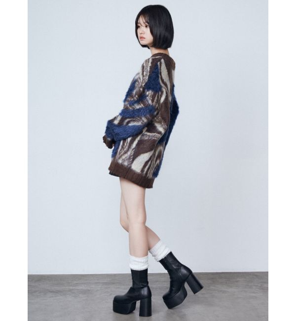 EMODA「ラメミックスオーバーパターンニット」|ニット・セーター|