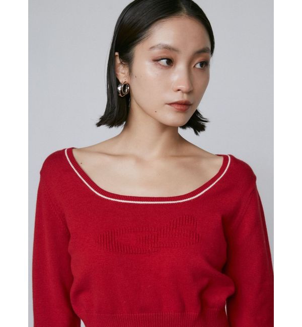 EMODA「ラウンドロゴコンパクトニット」|ニット・セーター|