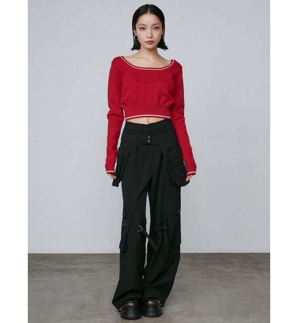 EMODA「ラウンドロゴコンパクトニット」|ニット・セーター|