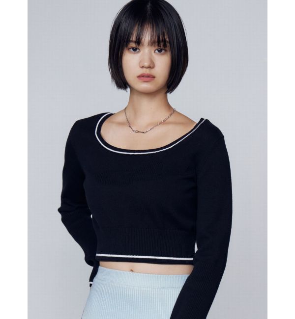 EMODA「ラウンドロゴコンパクトニット」|ニット・セーター|