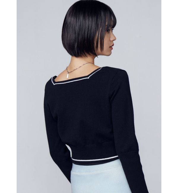 EMODA「ラウンドロゴコンパクトニット」|ニット・セーター|