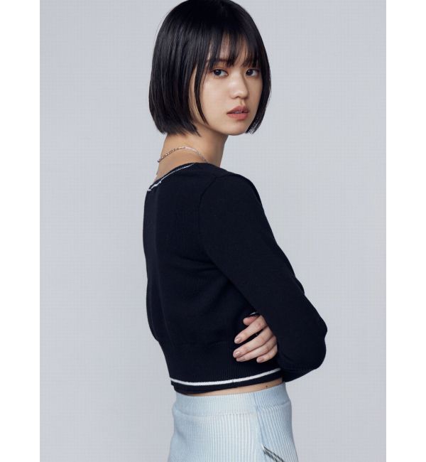 EMODA「ラウンドロゴコンパクトニット」|ニット・セーター|