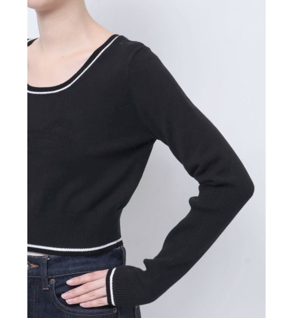 EMODA「ラウンドロゴコンパクトニット」|ニット・セーター|