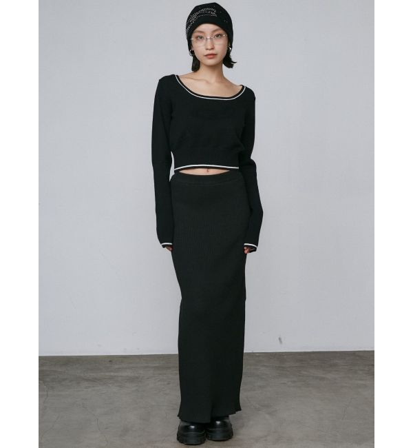 EMODA「ラウンドロゴコンパクトニット」|ニット・セーター|