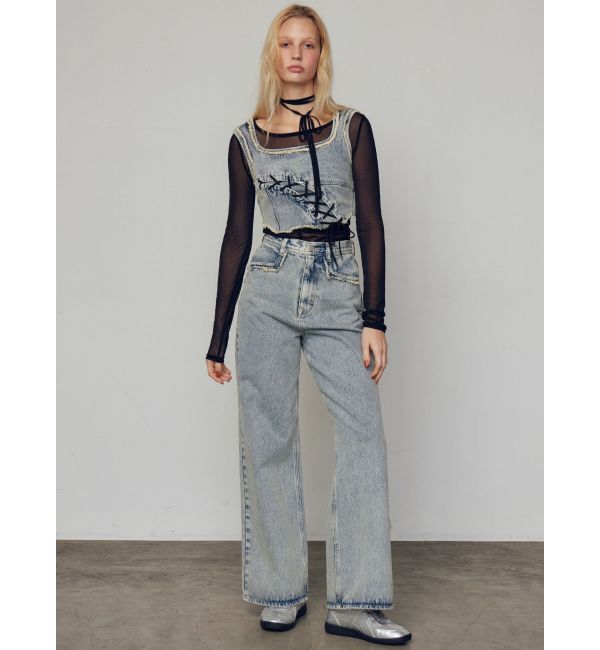 EMODA「カットオフジャストウエストジーンズ」|デニム|