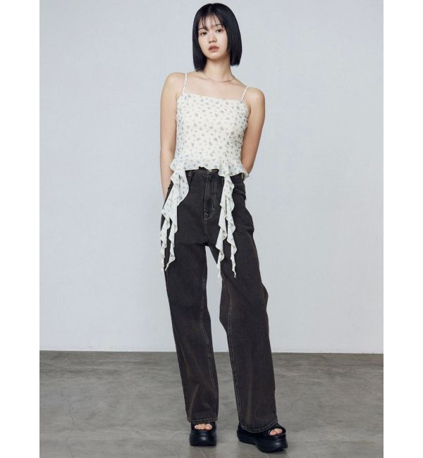 EMODA「カットオフジャストウエストジーンズ」|デニム|