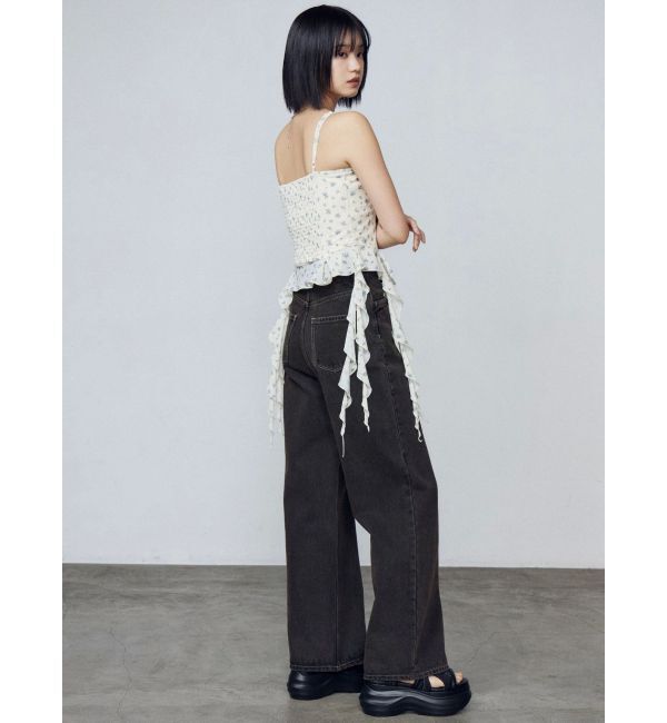 EMODA「カットオフジャストウエストジーンズ」|デニム|