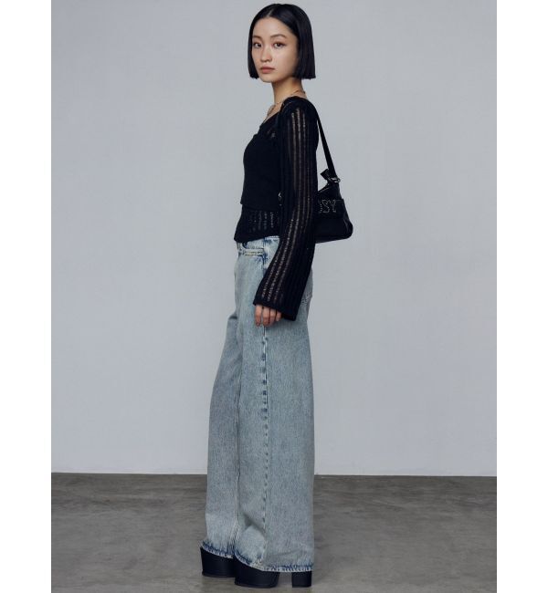 EMODA「カットオフジャストウエストジーンズ」|デニム|