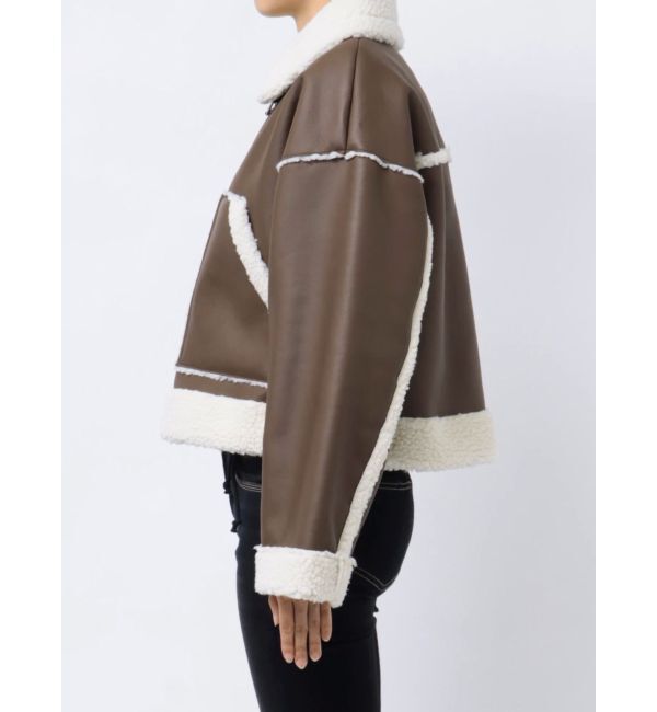 EMODA「ショートフェイクムートンブルゾン」|ブルゾン・スタジャン|