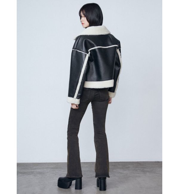 EMODA「ショートフェイクムートンブルゾン」|ブルゾン・スタジャン|