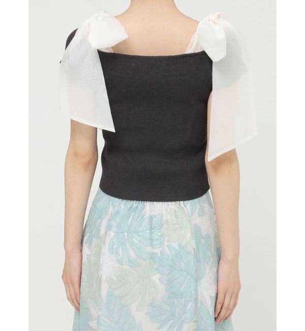 MERCURYDUO「ショルダーリボンニット」|ニット・セーター|