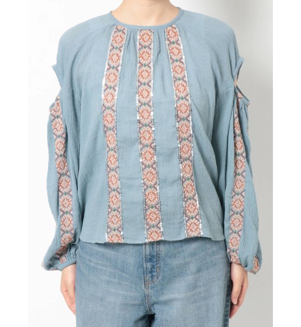 Ungrid「スパンコール刺繍ショートブラウス」|シャツ・ブラウス|