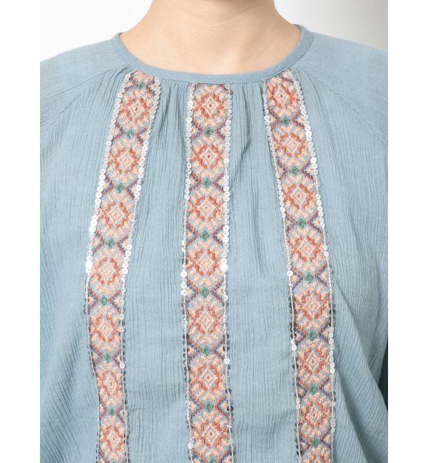 Ungrid「スパンコール刺繍ショートブラウス」|シャツ・ブラウス|