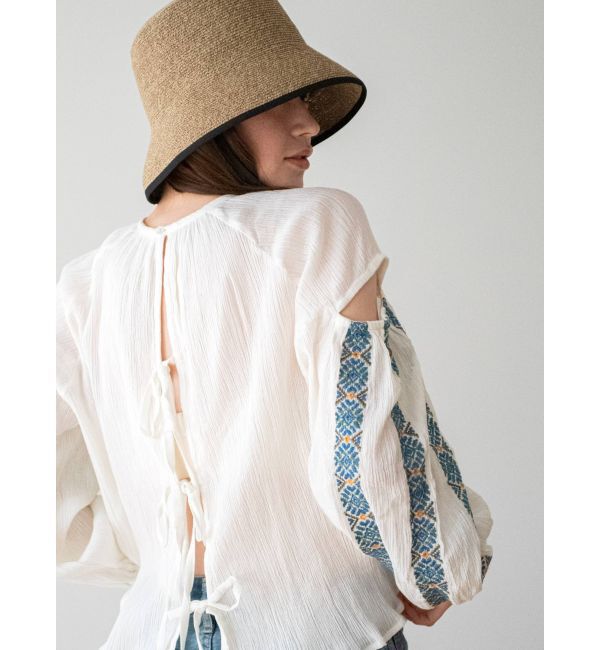 Ungrid「スパンコール刺繍ショートブラウス」|シャツ・ブラウス|