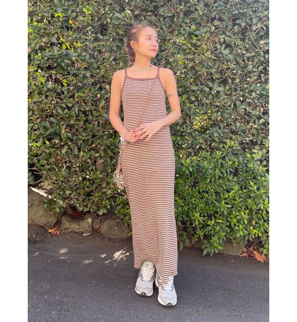 Ungrid「レイヤードテレコキャミワンピース」|ワンピース|