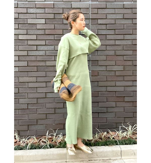 Ungrid「レイヤードテレコキャミワンピース」|ワンピース|