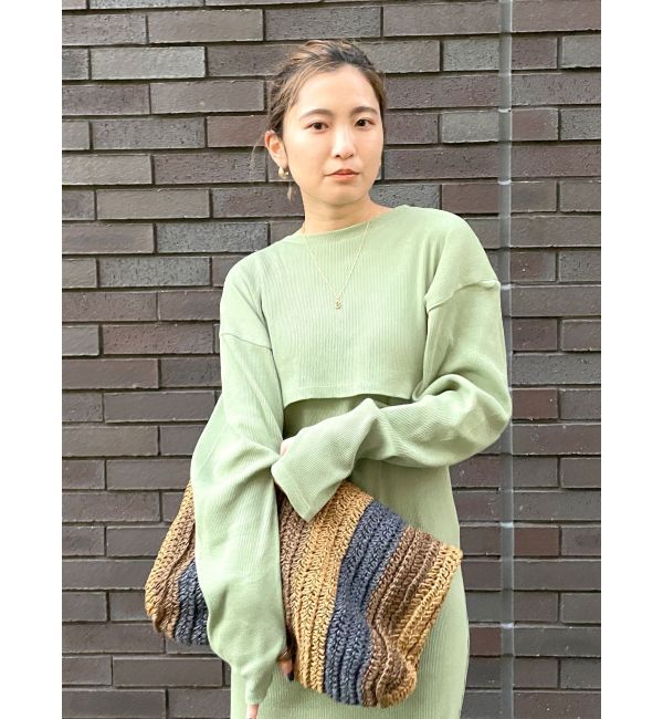 Ungrid「レイヤードテレコキャミワンピース」|ワンピース|