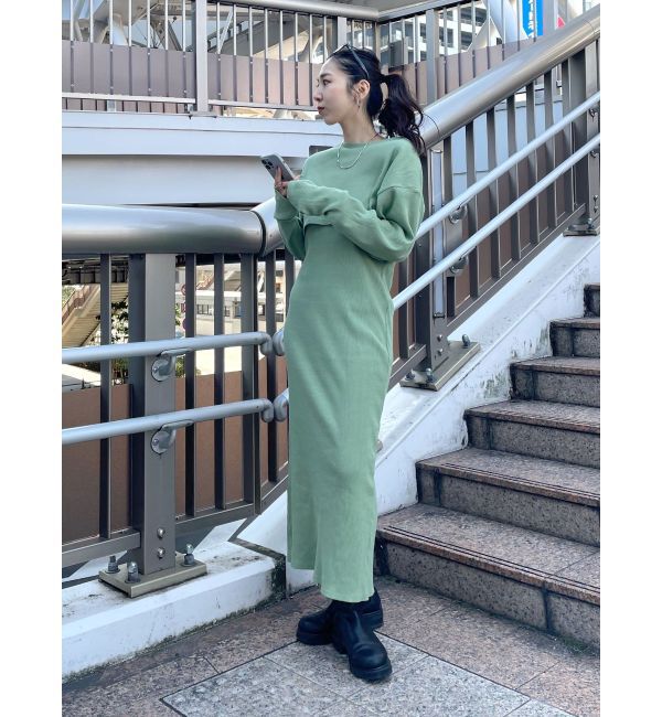 Ungrid「レイヤードテレコキャミワンピース」|ワンピース|