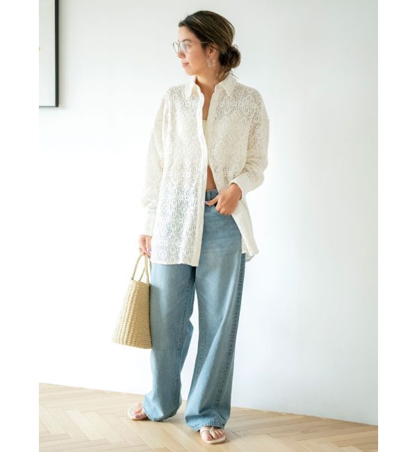 Ungrid「レースルーズシャツ」|シャツ・ブラウス|