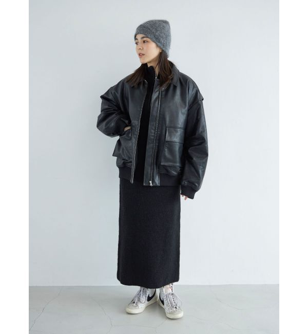 Ungrid「【WEB限定】ハイネックジップニットワンピース」|ワンピース|