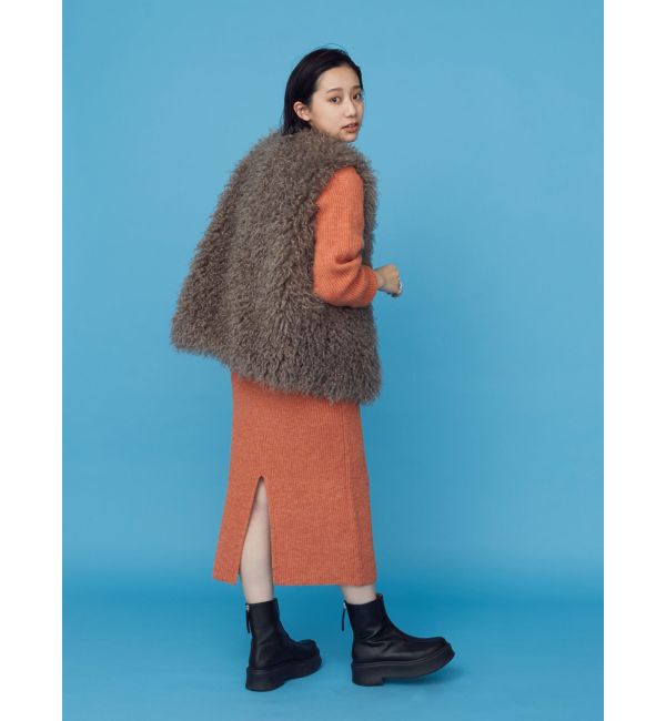 Ungrid「【WEB限定】ハイネックジップニットワンピース」|ワンピース|