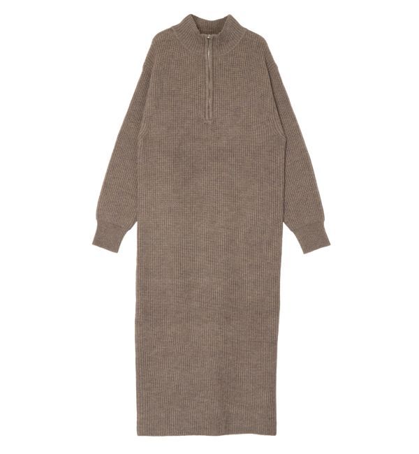 Ungrid「【WEB限定】ハイネックジップニットワンピース」|ワンピース|