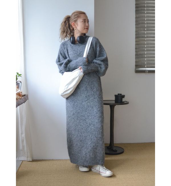 Ungrid「起毛ニットルーズワンピース」|ワンピース|