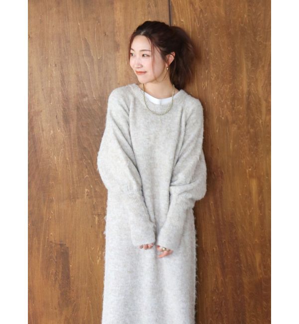 Ungrid「起毛ニットルーズワンピース」|ワンピース|