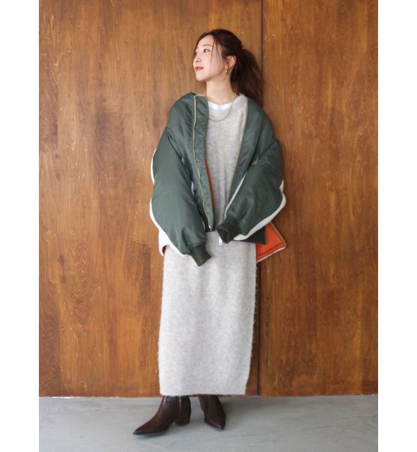 Ungrid「起毛ニットルーズワンピース」|ワンピース|