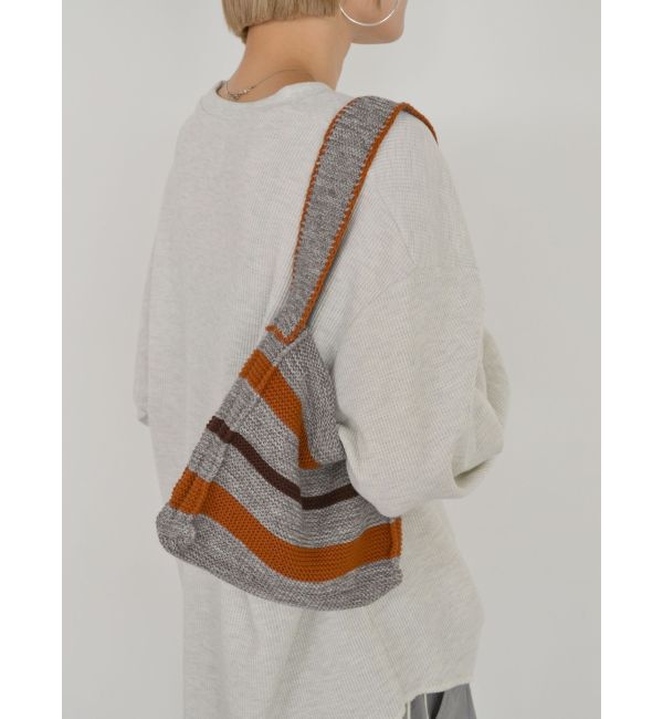Ungrid「ボーダーニットハンドバッグ」|ハンドバッグ|