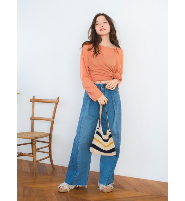 Ungrid「ボーダーニットハンドバッグ」|ハンドバッグ|