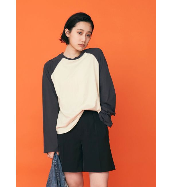 Ungrid「【WEB限定】ラグランロングスリーブTee」|Tシャツ・カットソー|チャコールグレー