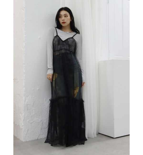 EVRIS「レースコンビロングキャミワンピース」|ワンピース|