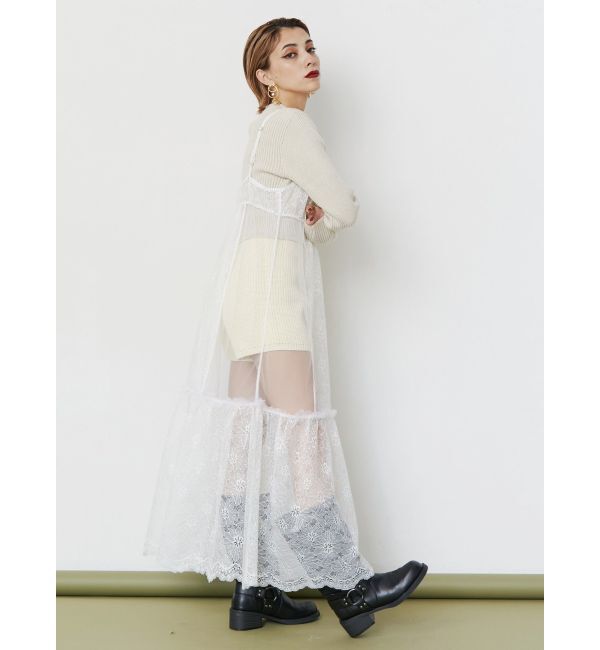 EVRIS「レースコンビロングキャミワンピース」|ワンピース|