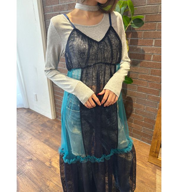 EVRIS「レースコンビロングキャミワンピース」|ワンピース|