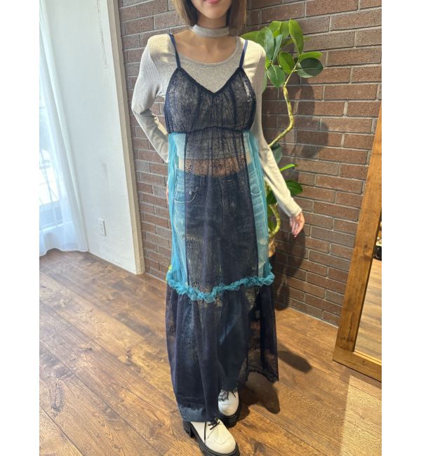 EVRIS「レースコンビロングキャミワンピース」|ワンピース|