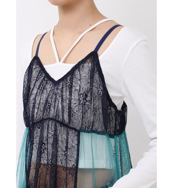 EVRIS「レースコンビロングキャミワンピース」|ワンピース|