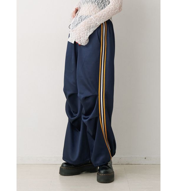 jouetie「サイドラインサテンパンツ」|その他|ネイビー